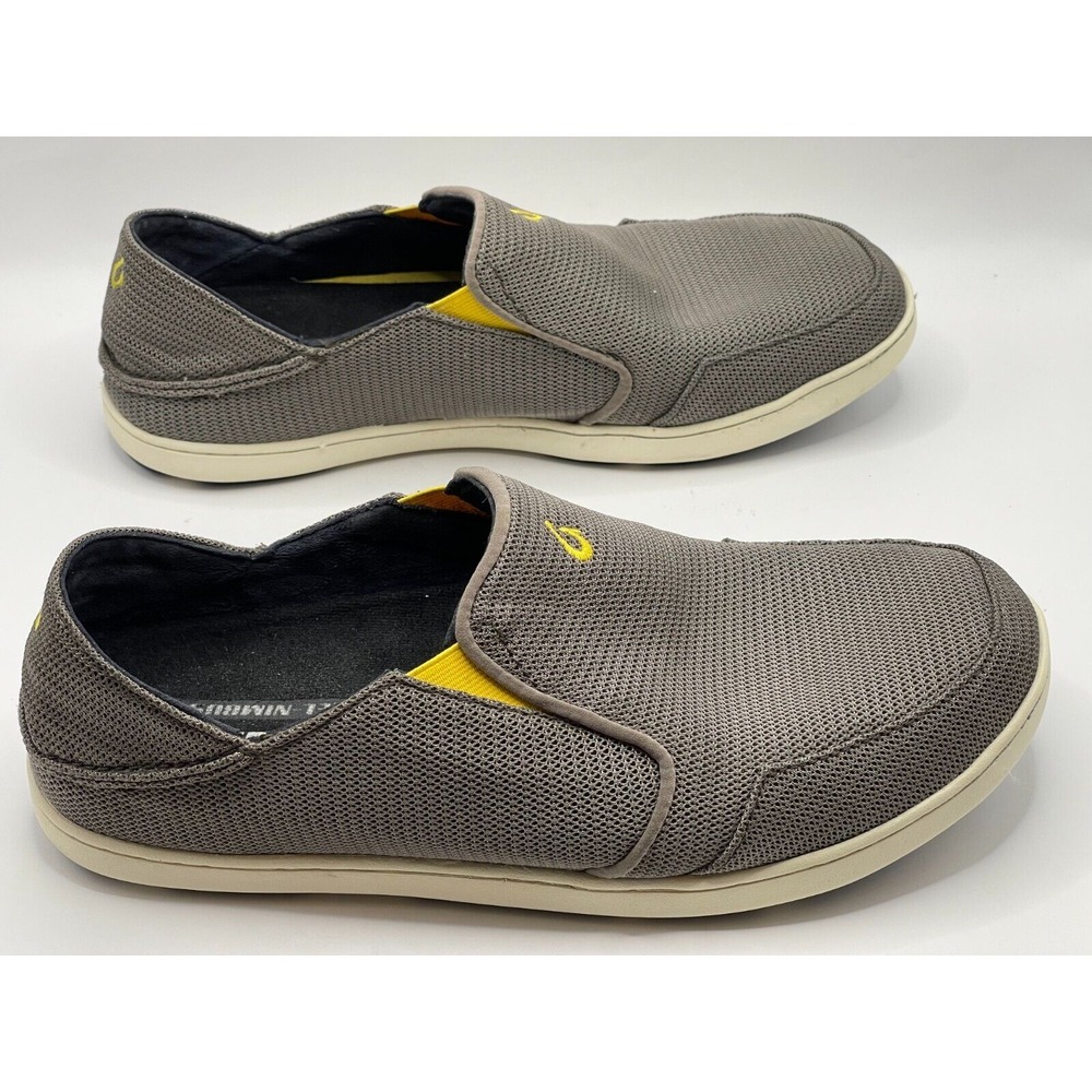 Olukai Men's Nohea Mesh Slip On Shoes Size 9 Beige (Asic Inserts)